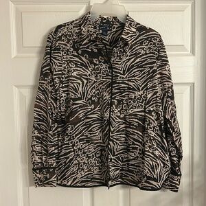 Westbound petites brown patterned shirt